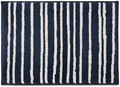 סקוט סלון אמברוז דרילון אמבטיה מחצלת שטיח | פס סין כחול | 17 איקס 24 / סופר רך / מהיר יבש / אולטרה